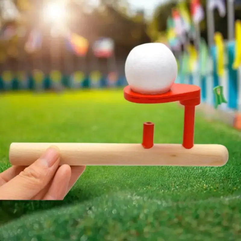 

Foam Ball Blower Traditional Wooden Rods Blowing Ball Game Fun Gadgets Balance Training Educational Toys Learning Toys For Child