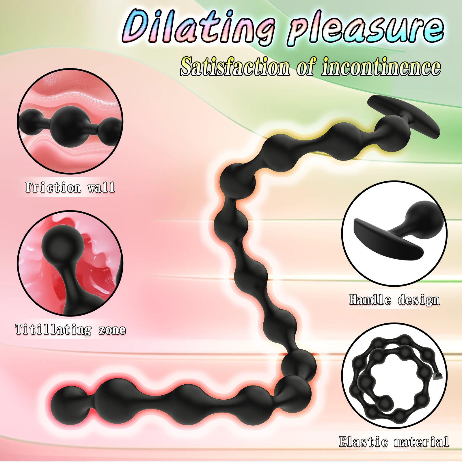 مبيعات المصنع الخرز الشرجي الطويل بوتيسد سيليكون المكونات الشرج/الكرات تحفيز الشرج/موسع سحب حبة دسار ولكن المكونات الكبار Sextoy #4