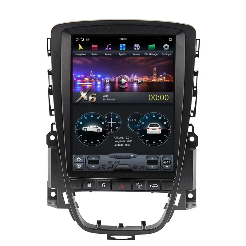 

Android 9.0 PX6 10.4 Inch Style Vertical Screen Car Video Car Radio Headunit System for Opel Astra J 2010-2017