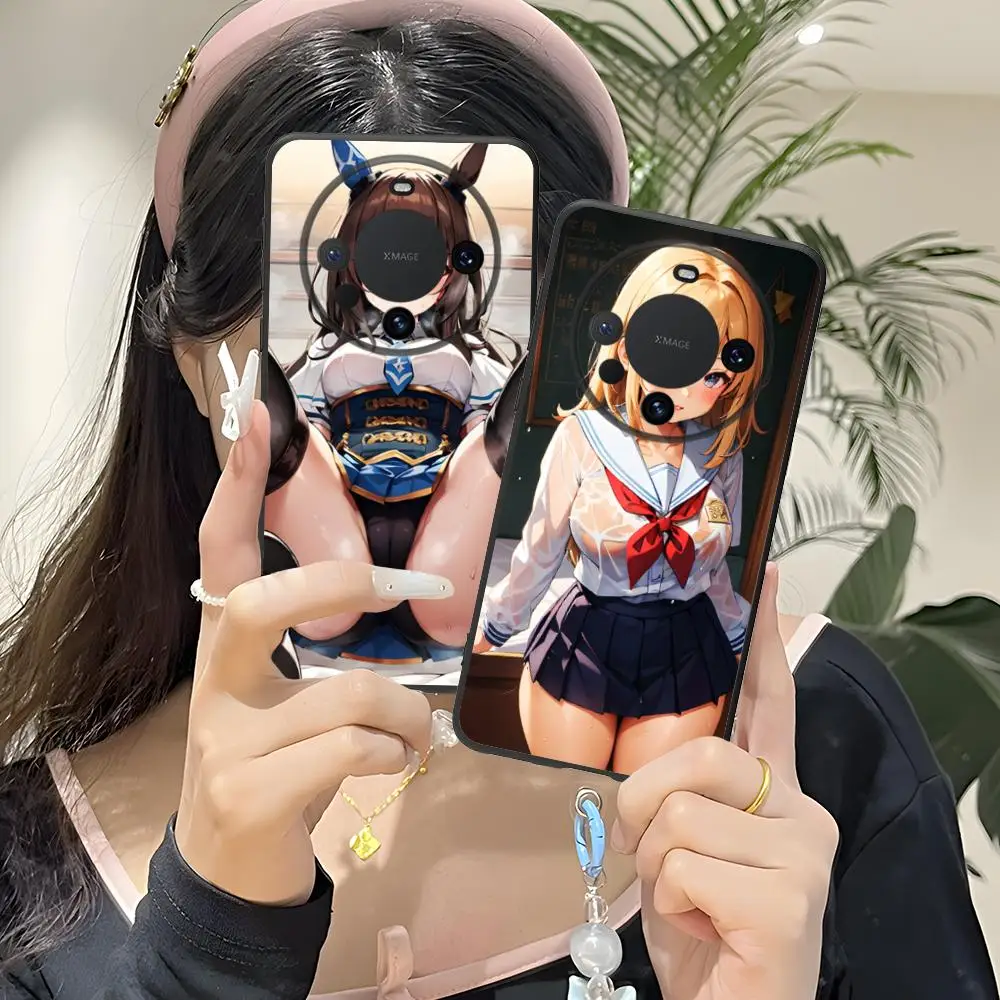 JK زي مدرسي فتاة جراب هاتف لهواوي ماتي 60 50 40 30 20 10 برو زائد لايت E 5G الطباعة الملونة واقية غطاء فاخر