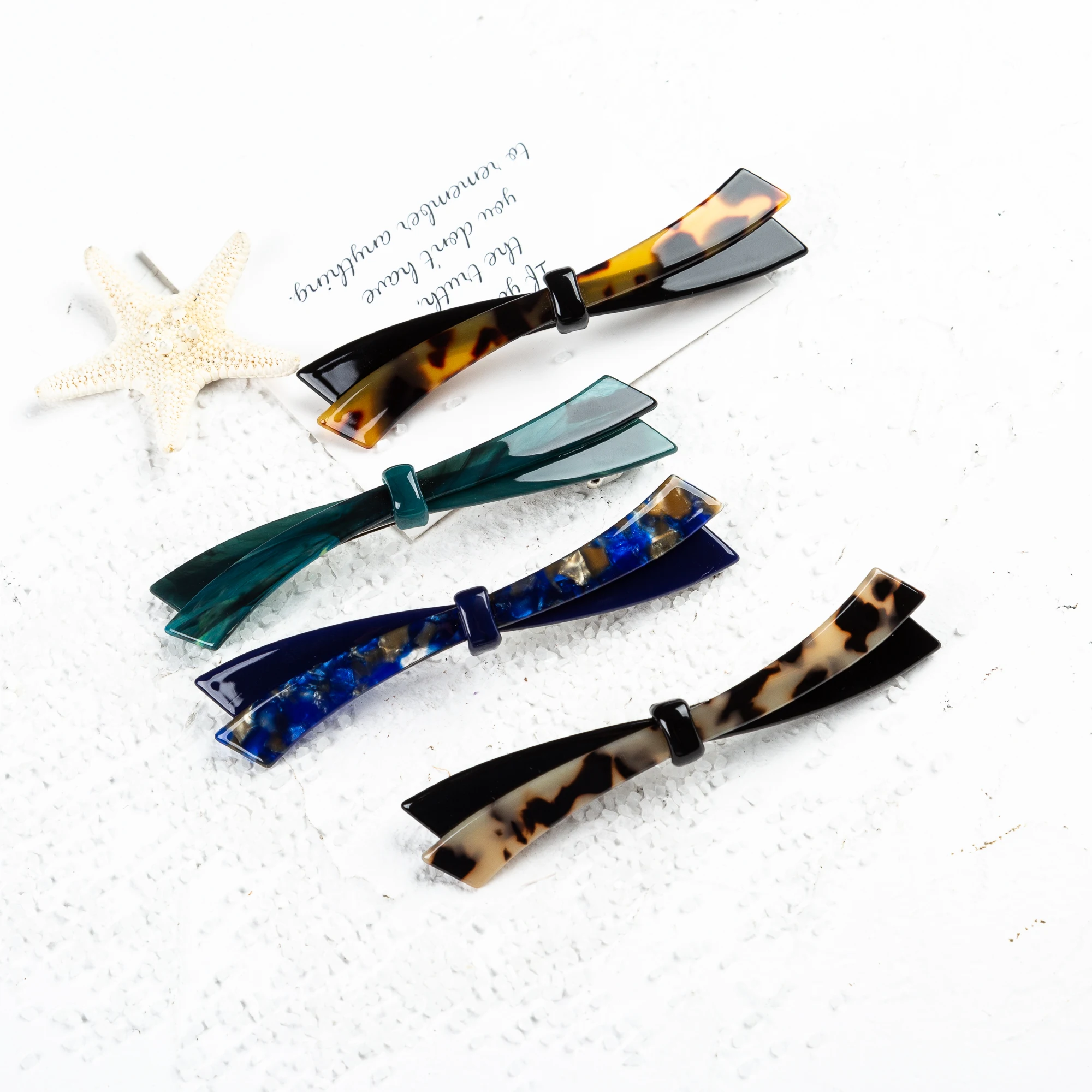 Prettyou 10cm Handcraft Acetate Celluloid French Barrette Hair Claw Tortoise Shell Fashion Accessories