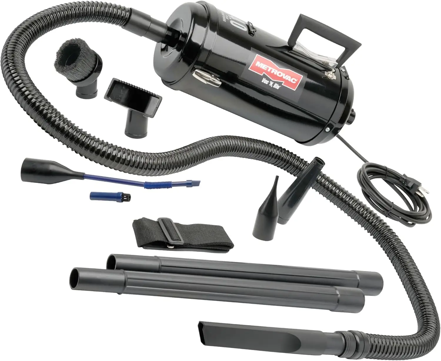 Compact Vacuum - Model VNB-83BA, 4.0 Peak HP, All-Steel Construction, 6 Ft Hose, Portable Handheld Design, Blower Function