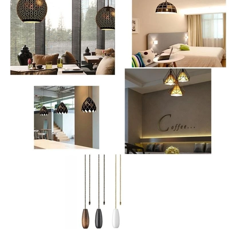 

02DC 4PCS PULL Extensions Extensions Декоративные выключатели для потолочного вентилятора и светильников