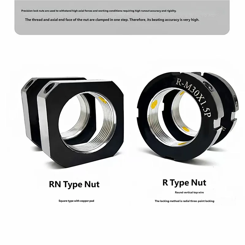 Precision Ball Screw Brackets Lock Nut Locking Nuts M6 8 M10 12 14 15 16 17 20 22 24 M25 M30 M35 M40 for CNC Machine End Support