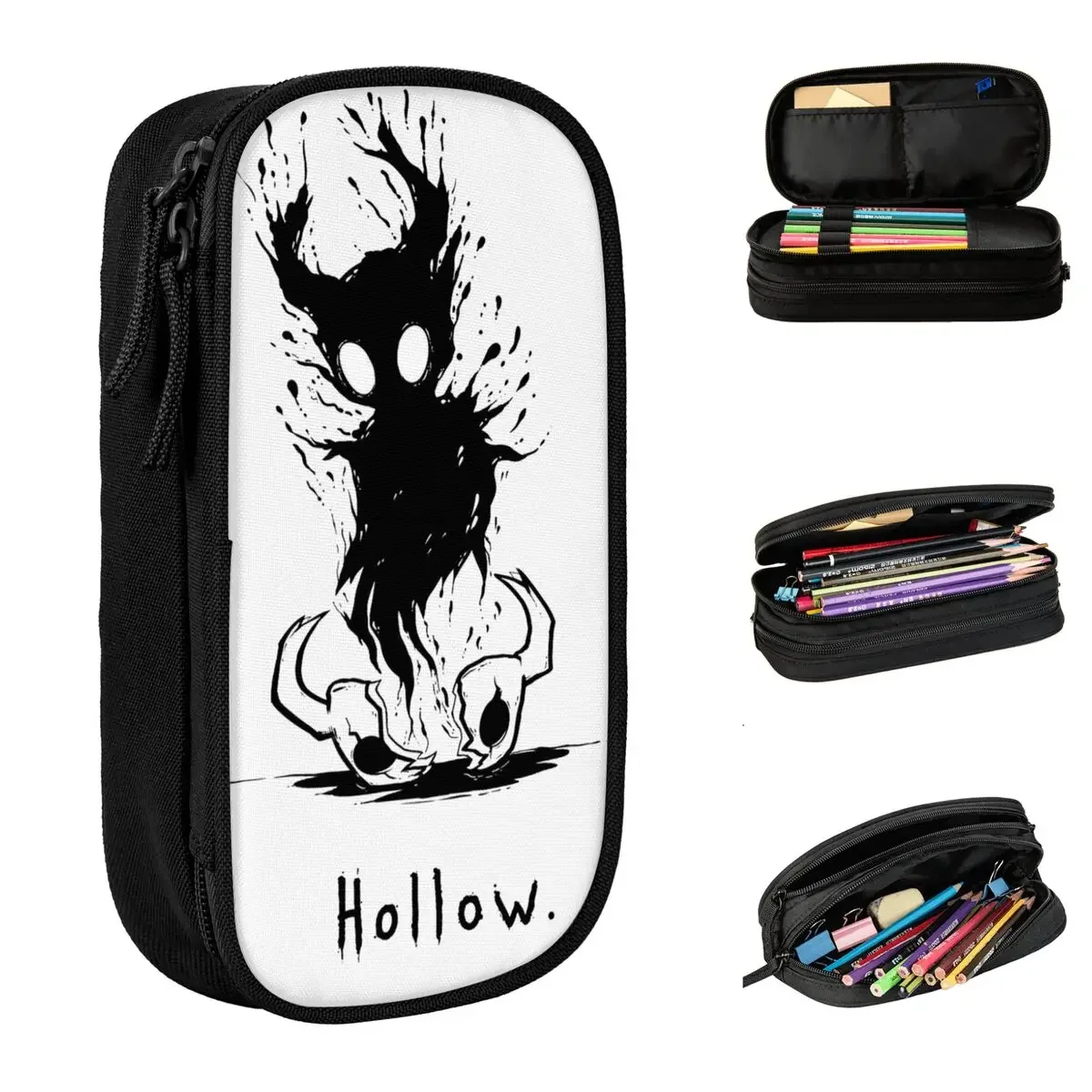 

Classic Hollow Knight Void Pencil Cases Pencilcases Pen Box for Girls Boys Large Storage Bag School Supplies Gift Stationery