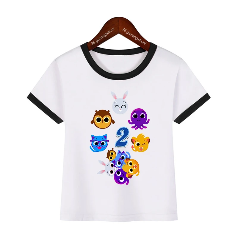 T-Shirt For Girls Cute Bolofofos Cartoon Print Girls Clothes Summer Boys T Shirt Funny Kids Clothes Short Sleeve Baby Shirt Tops