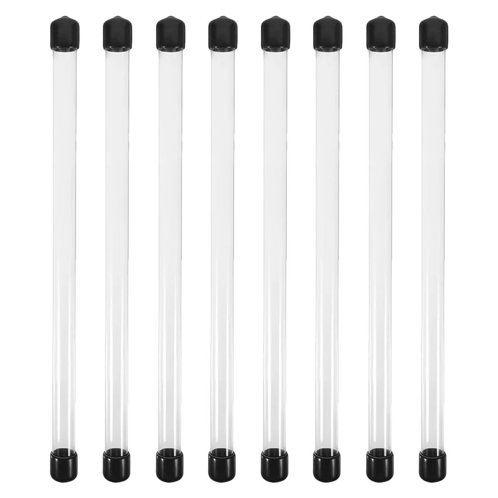 

8 PCS Agarwood Tube Kitchen Countertop Organizer Round Empty Tubes for Storage Pvc Clear Plastic