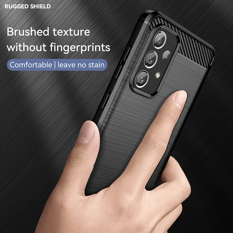 Rubber Carbon Fiber Soft TPU Silicone Back Cover For Samsung A52 A53 A73 A71 A51 A32 A23 A72 A10 A20 A50 A21S A31 A70 Phone Case