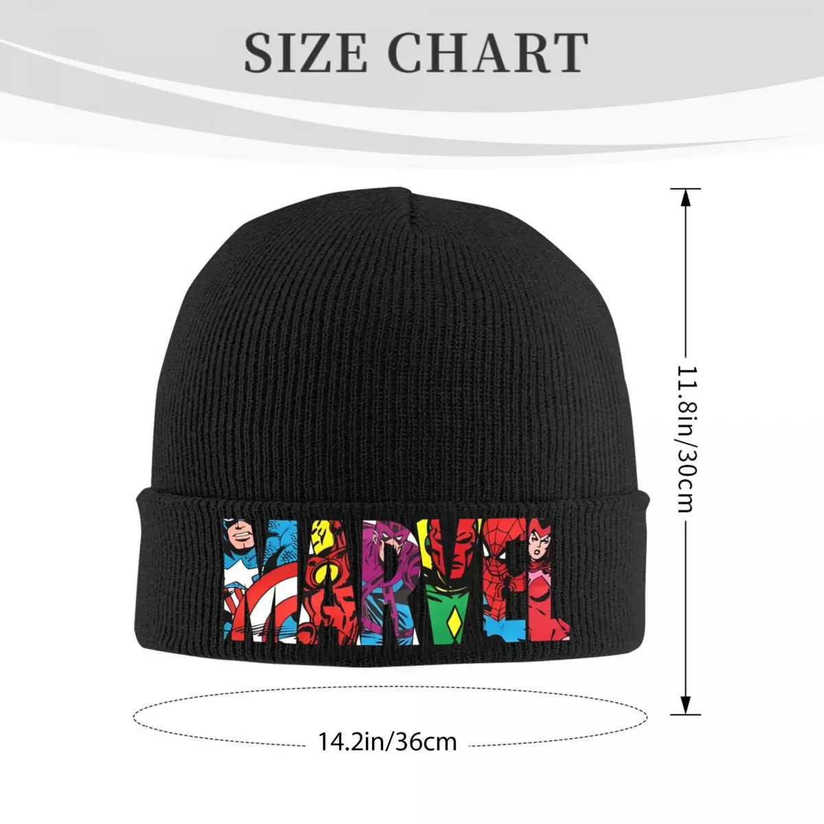 Marvel Logo Beanie Hats Bonnet Hats Female Male Trendy Kpop Skullies Beanies Spring Custom Elastic Caps