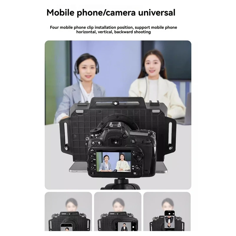 Teleprompter F8 Universal Teleprompter للأجهزة اللوحية وأجهزة الكمبيوتر المحمولة والهواتف الذكية وكاميرات البث المباشر والتسجيل