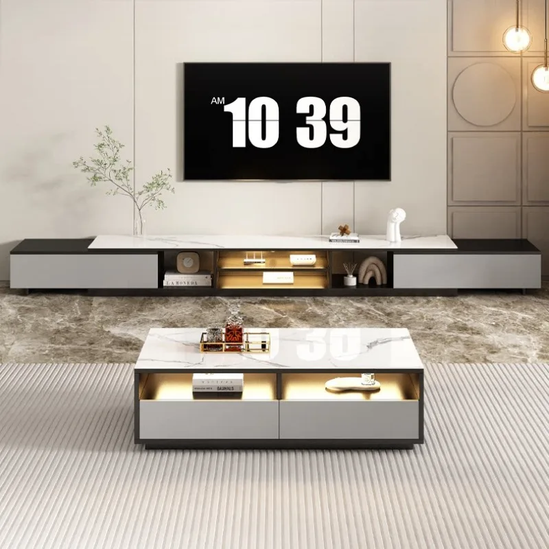 Mueble de TV moderno y escalable, mueble organizador multifuncional de lujo ligero de suelo a techo, mueble organizador que ahorra espacio, muebles para habitación