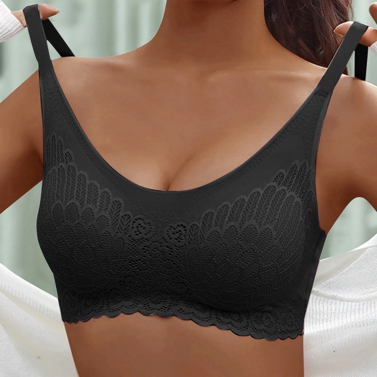 Shockproof Pad Female Sport Bra Fashion Soft Comfortable Vest Bralette Latex Push Up Bras Women Bra Seamless Push Up Underwear