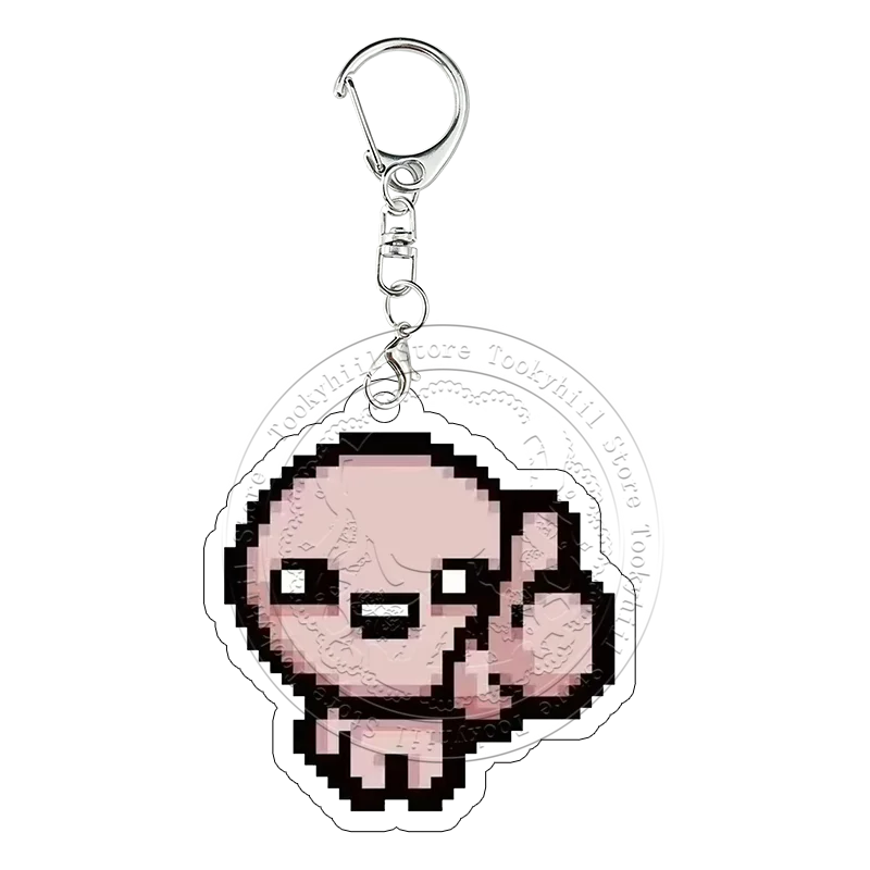 Pixel The Binding of Isaac Acryl-Schlüsselanhänger Book of Belial Samson Cain Taschenanhänger Cartoon-Spiel-Sammlung Cosplay-Schlüsselring – Detail 18