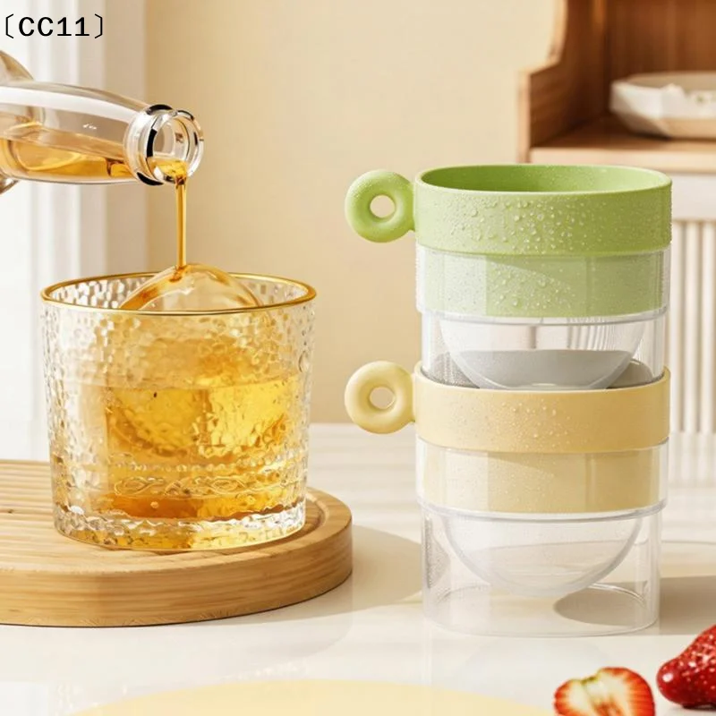 Ice Ball Maker Round Silicone Ice Mold To Cocktails Bourbon Sphere  Tray Stackable Kitchen Bar Tool〔CC11〕