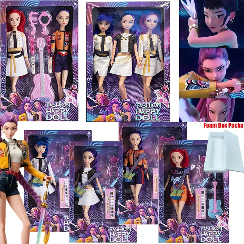 

В НАЛИЧИИ KPOP Demon Hunters куклы Rumi/Mira/Zoey виниловые игрушки с высокой восстановленной персонажей фигурку куклы периферийные игрушки из фильма