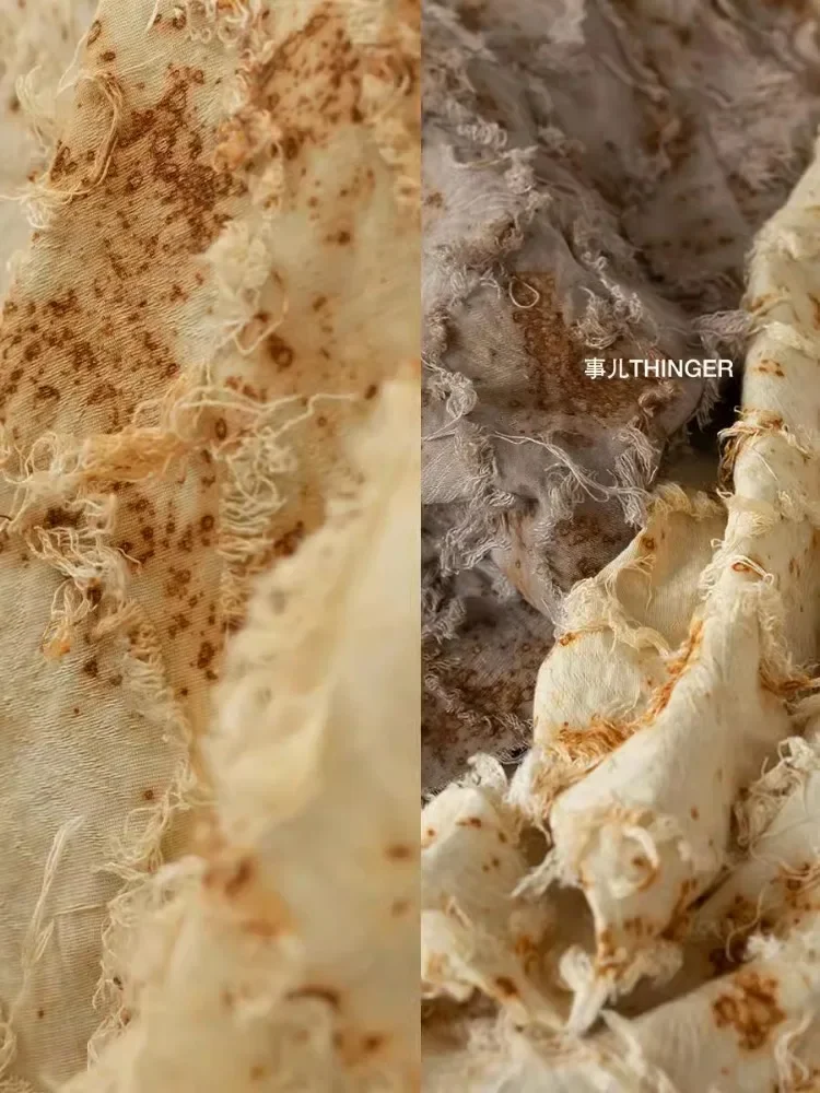 

Хлопковая льняная ткань для двора, окрашенная в ржавчине дизайнерская ткань для шитья одежды, оптовая продажа, ткань для метра, материал «сделай сам»