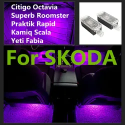 LED Car Footwell Light Interior RGB Atmosphere Lamp Accessories For Skoda Citigo Superb Yeti 5D 5L Scala Kamiq Rapid Octavia 1Z