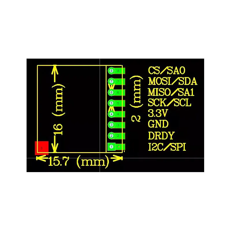 Moduł magnetometru RM3100 PNI - Zestaw czujnika kompasu elektronicznego 3-osiowego do precyzyjnych testów geomagnetycznych — zdjęcie produktu 5