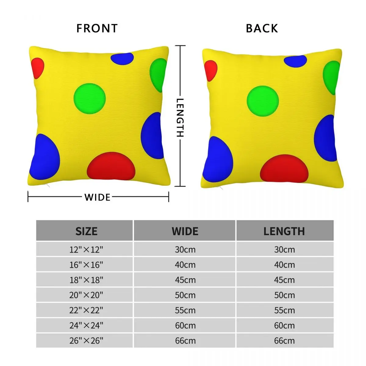 Mr Tumble Spotty Pillowcase Polyester Linen Velvet Creative Zip Decor Home Cushion Cover