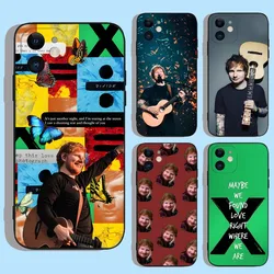 E-Ed Sheeran UK Singer Phone Case For Apple iPhone 15,14,13,12,11,XS,XR,X,8,7,Pro,Max,Plus,mini Silicone Black Cover