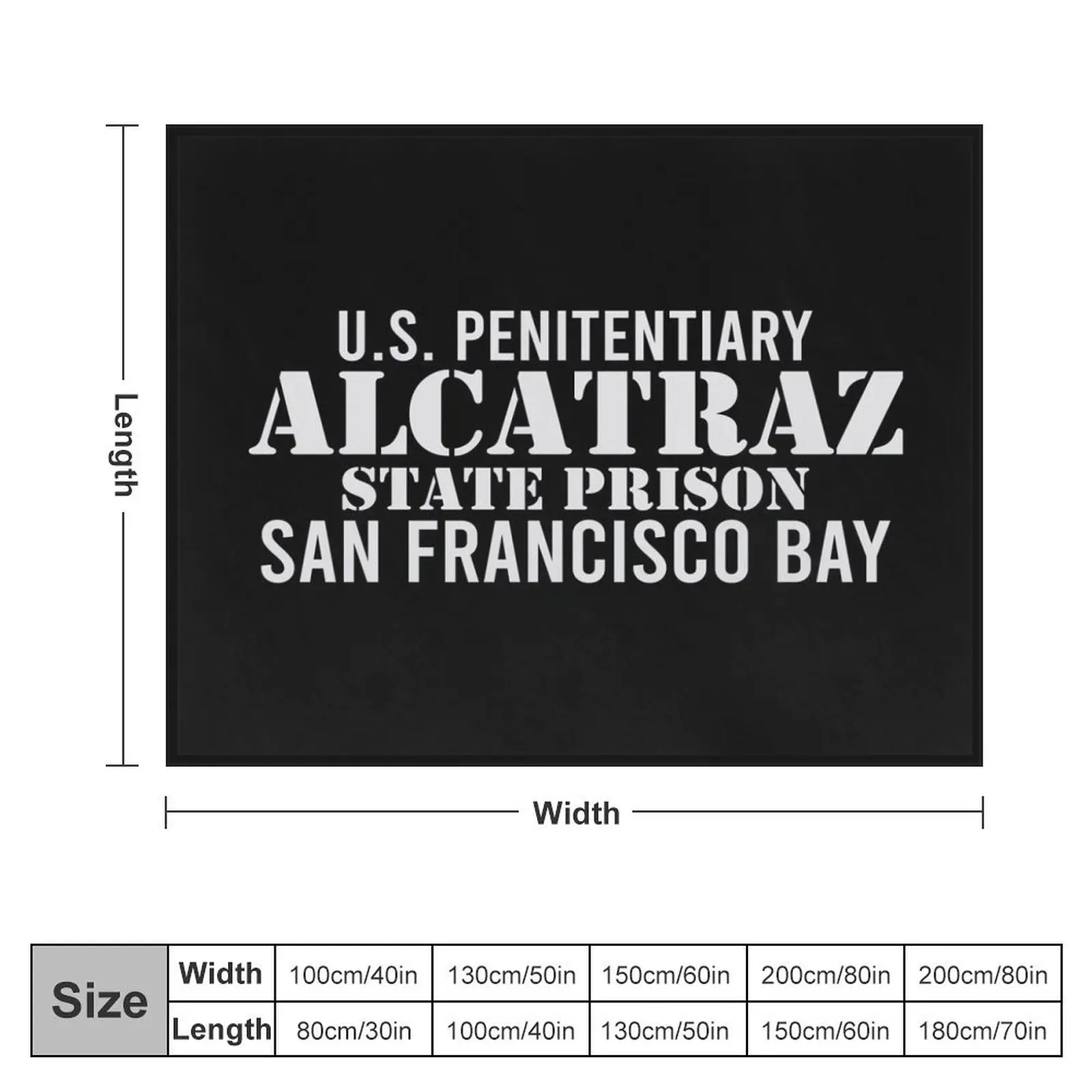 Alcatraz US Penitentiary State Prison Throw Blanket Designers warm winter Luxury Soft Beds Blankets