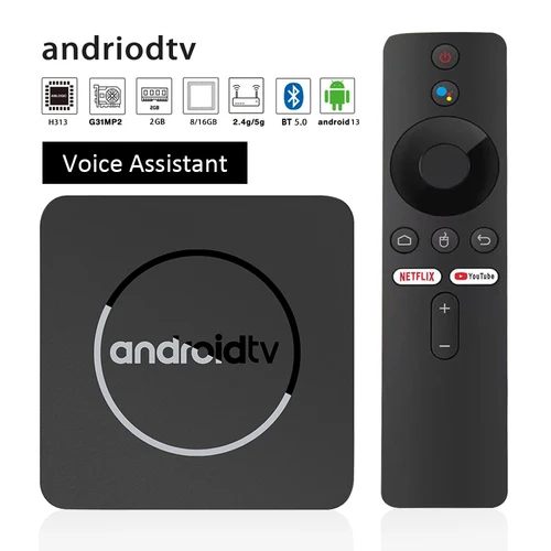 Dispositivo de TV inteligente Original, decodificador con Android, 8K, Ultra HD, asistente de voz de Google, reproductor multimedia de Streaming, Allwinner H313, 2GB, 16GB, VS, XIAOMI