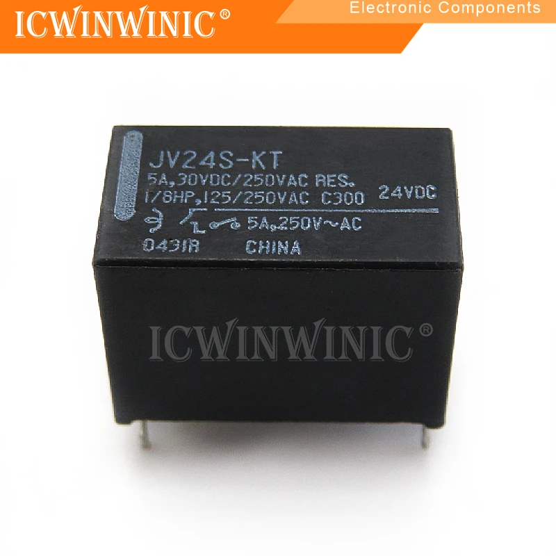 1piece JV24S-KT A set of normally open 5A 4 feet DC24V relay