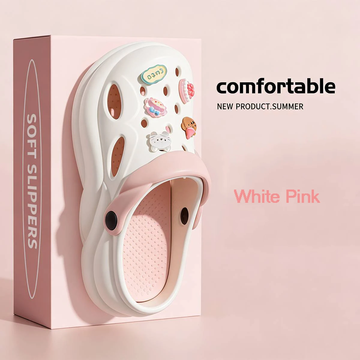2026 Soft Bottom Summer Beach Slippers Fashion Women Garden Clogs Shoes EVA Casual Comfortable Outdoor Sandals Home Shower Clogs