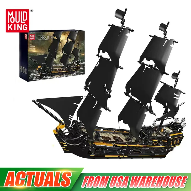 

Mould King 13111 13199 Movie Toys The MOC Black Pearl Pirate Ship Model Assembly 16006 Building Block Brick Kids Christmas Gifts