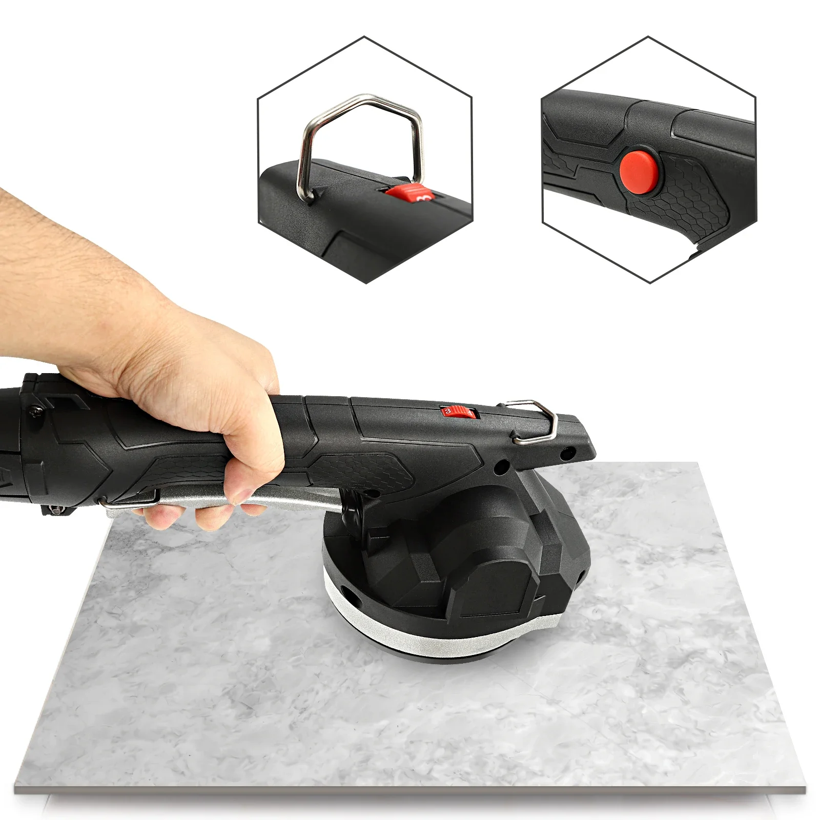 for  Electric Tile Vibrator with 130mm Suction Cup 6 Speeds Adjustable 60-80 kg Load Capacity Tile Tile Machine