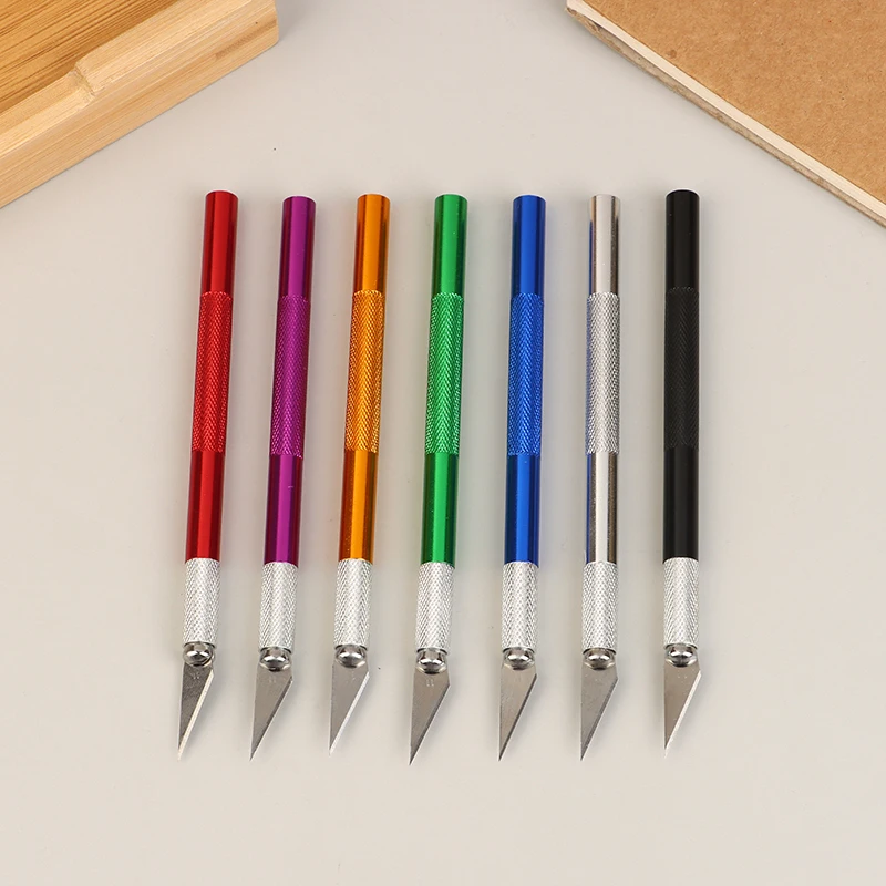 Non-Slip Metal Scalpel Knife Kit - 10pcs Blades Included, Cutter Engraving Craft Knife for Mobile Phone PCB DIY Repair