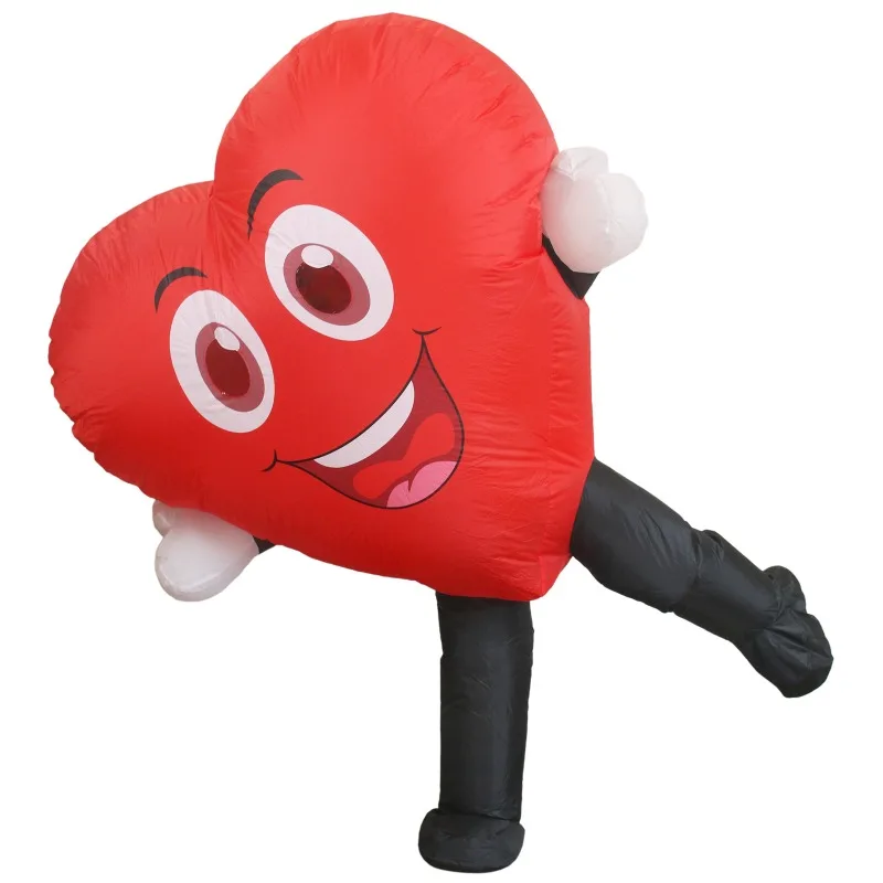 Valentine's Day Red Love Heart Props Performance Inflatable Love Costume Atmosphere Stage Performance Prop Birthday Wedding Gift