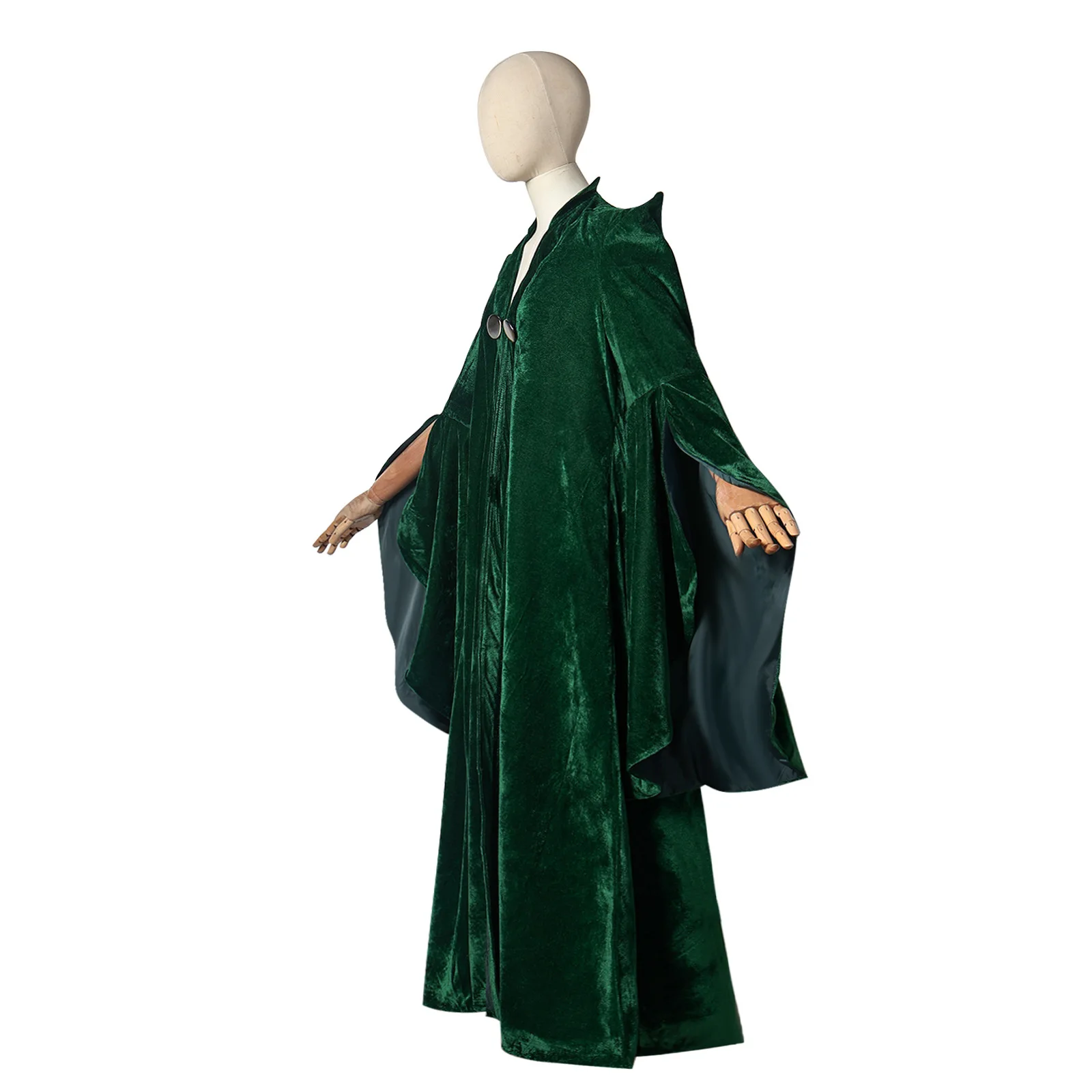 أزياء أستاذ الفيلم مينيرفا ماكجوناجال التأثيرية رداء الزي كيب فستان أخضر طويل بدلة تنكرية للهالوين كرنفال #2