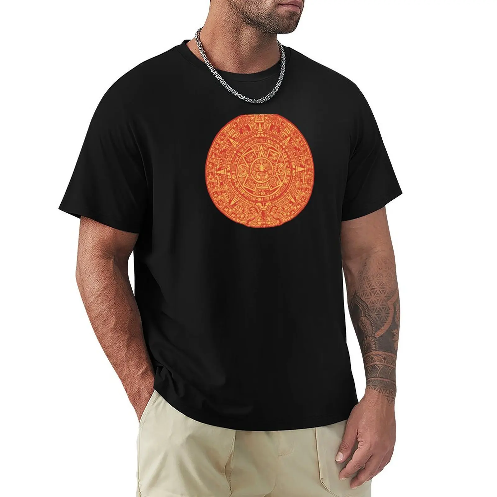 

The Aztec Sun Stone (v.2) T-Shirt plain animal prinfor boys vintage t shirt men