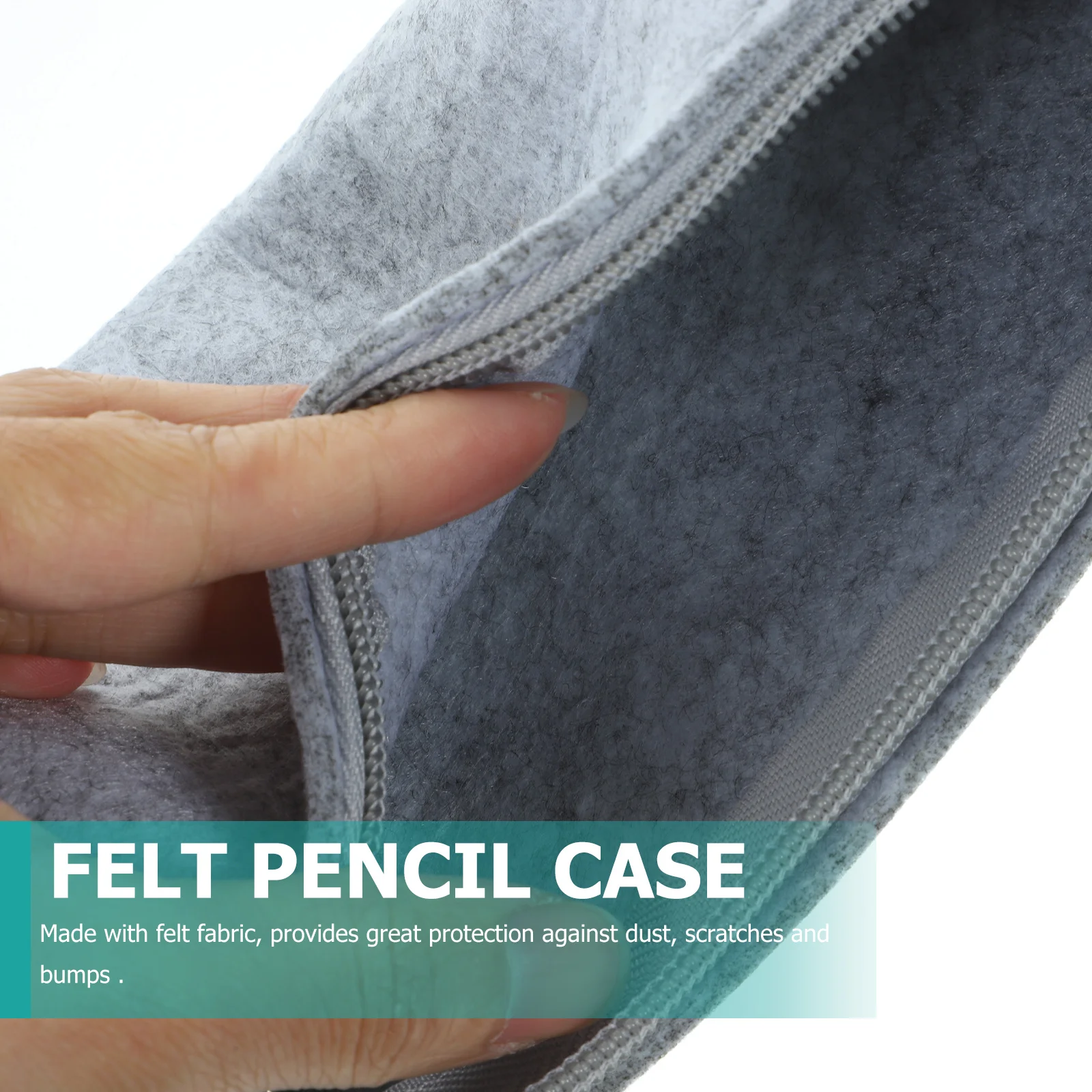 

4 Pcs Felt Pencil Case Office Supplies Holder Cases Zipper Stationery Storage Bag