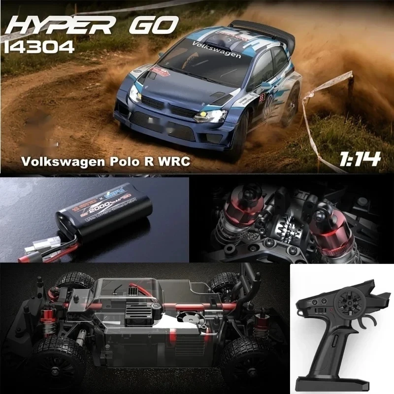 MJX 14304 14303 1:14 Scale Remote Control Car Drift Rally Brushless Racing Toy High-Speed Off-Road Crawler Durable Plastic Body