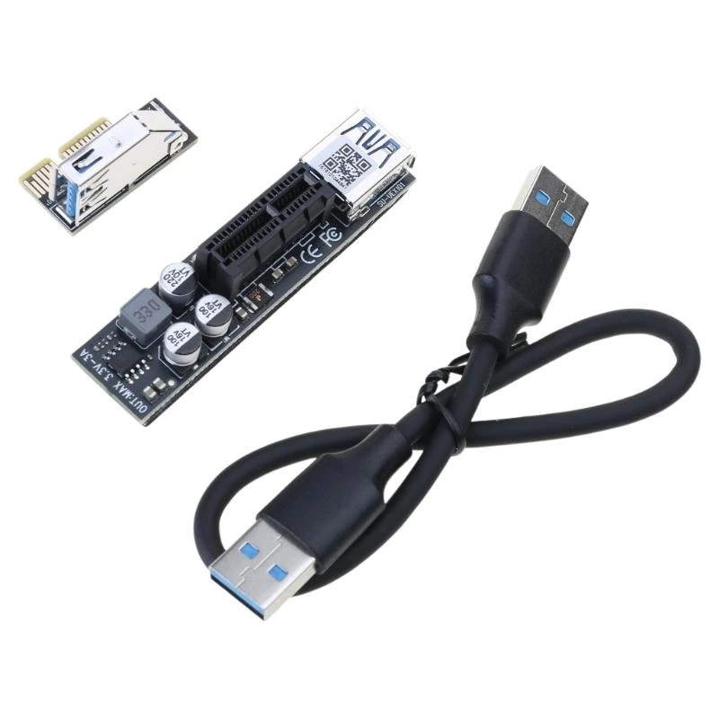 SZSU PCIE Extension Cable Hoge snelheid USB3.0 PCIe3.0 Extension Cable 8GBPS PCIEXPRESS 1X RISERS CARD