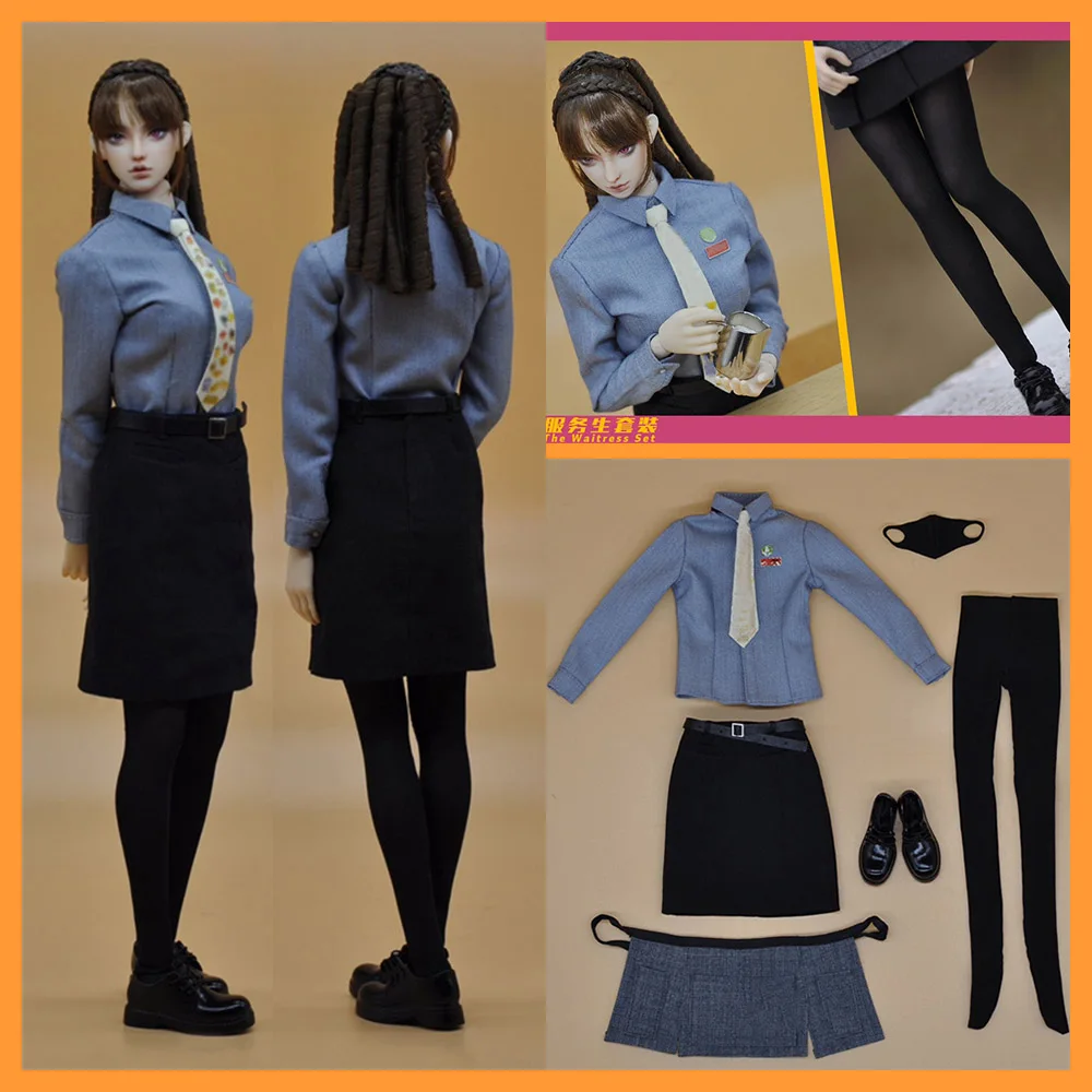 

In Stock CUKE TOYS MA-020 1/6 Scale Female Soldier Restaurant Waiter Work Uniform Set Fit 12" Action Figure Body For Fans DIY