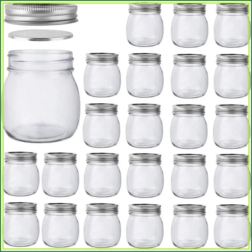 24 Pack 10oz Glass Mason Jars with Lids