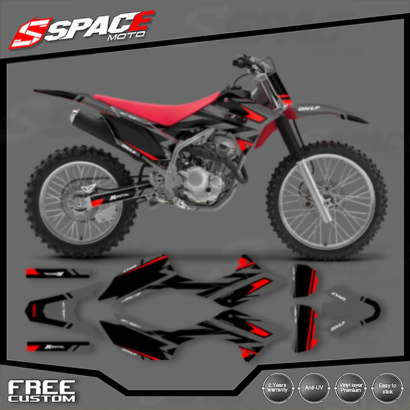 

SPACE пользовательская мотоциклетная графическая фоновая наклейка для HONDA CRF250F 2019 2020 2021 19-21 CRF250F CRF250 наклейки наборы наклеек 03
