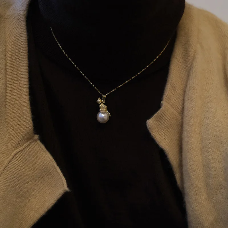 PANJBJ 925 Sterling Silber Unregelmäßige Shell Halskette für Frauen Minimalismus Mode Design Trend Süße Schmuck Geschenk Dropshipping – Detail 21
