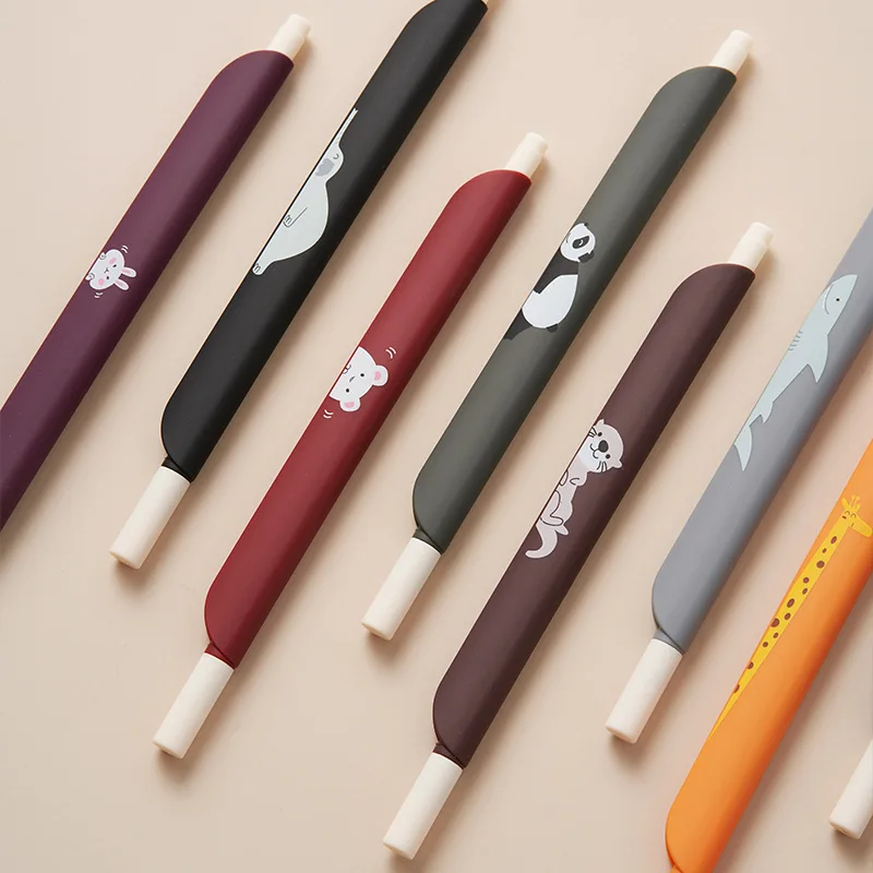 

Multi Color Black Silver Ink 0.5mm Plastic Gel Pen Pack