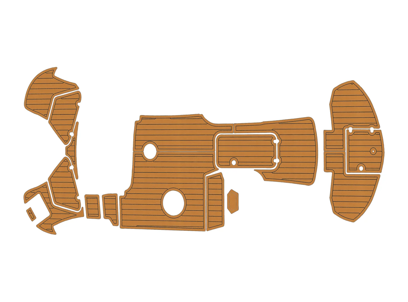 

2021-2024 Stingray 192 SC 1/4 дюйма, 6 мм, пена EVA, нескользящий морской коврик из тикового дерева, настил из ПВХ, домашний ковер Aqua, морской пол
