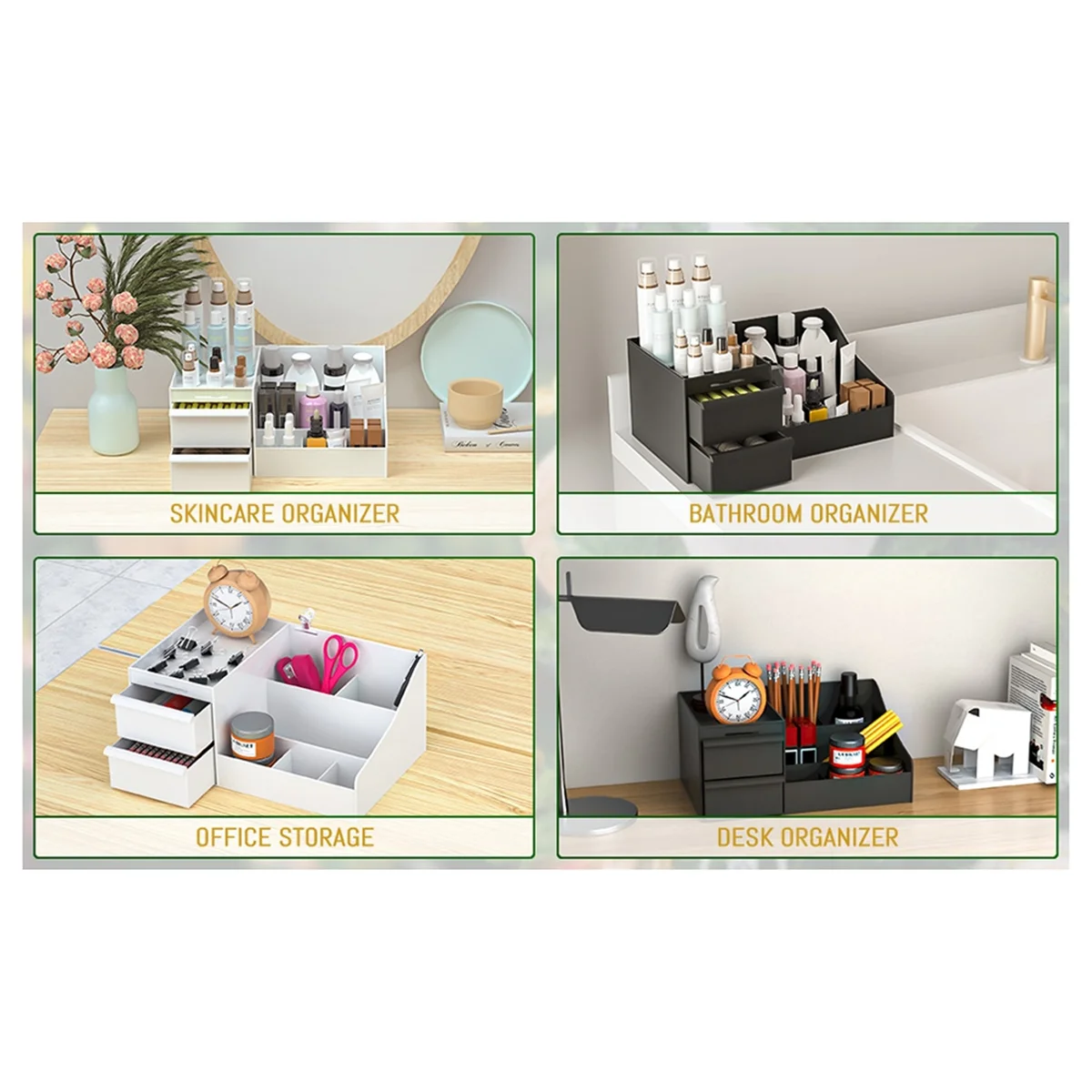 Органайзер для косметики, органайзеры для ухода за кожей на столешнице, органайзер для хранения косметики, подходит для ухода за кожей, лосьонов, помад C