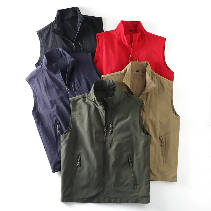 

Lightweight Breathable Me Lined Fabric Qui Dry Outdoor Casual Fiing Vest Spring Summer Men's Faion Urban Sle