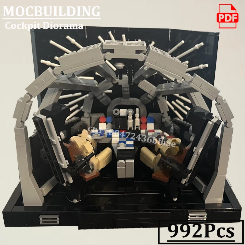 

Si-fi Spaceship Cargo Ship Cockpit Diorama MOCBUILDING Creative Construction Bricks Star Movie Toys Gift