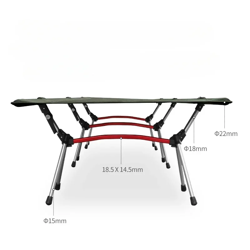 Camping Cot Portable Folding Bed Ultralight Aluminum Alloy Sleeping Cot for Outdoor Hiking Backpacking Travel