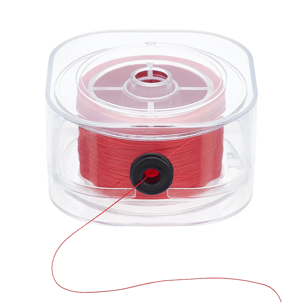 0.2mm Beading 218yards Waxed Cotton String for Seed Beads Sewing Non-Elastic Thread Cord with Case