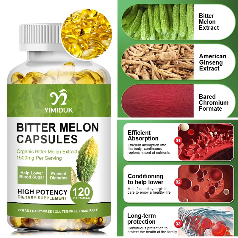 Organic Bitter Melon Capsules | Ultra Concentrated | Digestive Health Support | Pancreatic Suppor | Extra Strength