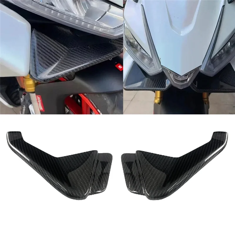 

Reliable Motorcycle Front Lip Wind Wing Cover Carbon Fiber Cone Aerodynamics Fairing Spoiler For Aprilia RS 660 2021-2024